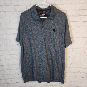 Men's Rugby University Gray Polo Shirt, Size XL